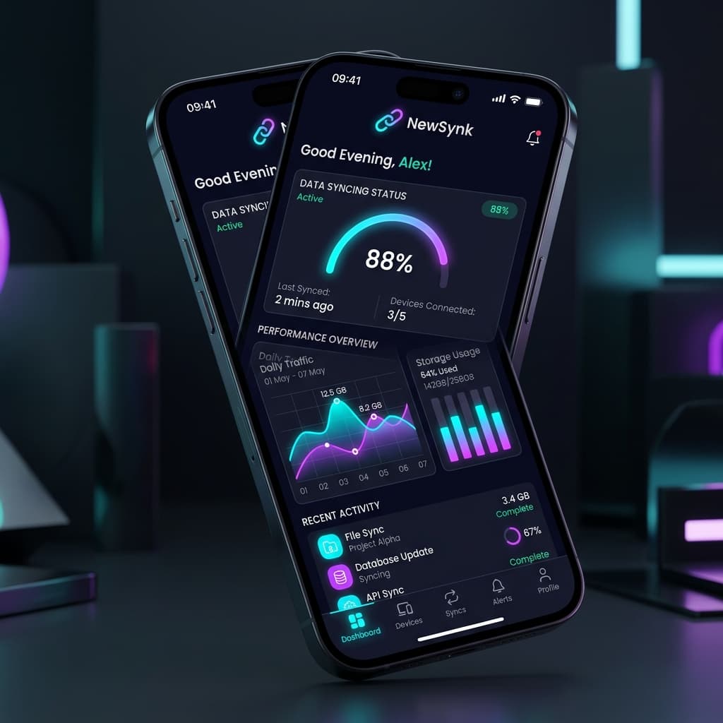 NewSynk Android app news feed screenshot